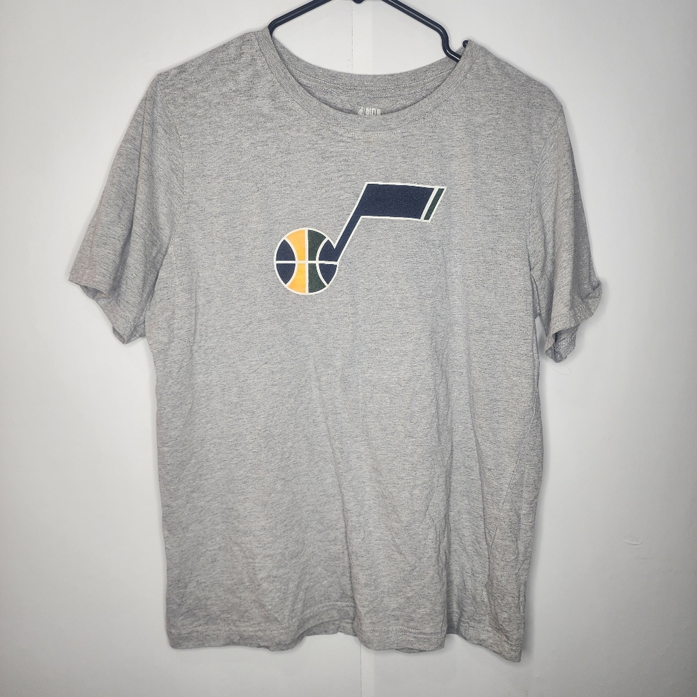 NBA UT Jazz Men's Grey Short Sleeve T-Shirt, XXL